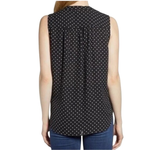 Vince Camuto Olive Patterned Sleeveless Top XSP - Picture 11 of 11